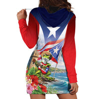 Puerto Rico Coqui Frog Hoodie Dress Happy Emancipation Day