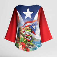 Puerto Rico Coqui Frog Kimono Sleeve Blouse Happy Emancipation Day