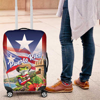 Puerto Rico Coqui Frog Luggage Cover Happy Emancipation Day