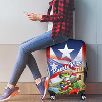Puerto Rico Coqui Frog Luggage Cover Happy Emancipation Day