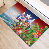 Puerto Rico Coqui Frog Rubber Doormat Happy Emancipation Day