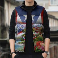 Puerto Rico Coqui Frog Sleeveless Puffer Jacket Happy Emancipation Day