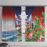 Puerto Rico Coqui Frog Window Curtain Happy Emancipation Day