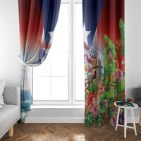 Puerto Rico Coqui Frog Window Curtain Happy Emancipation Day