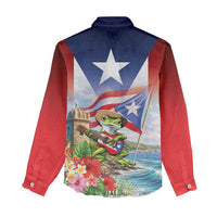 Puerto Rico Coqui Frog Women Casual Shirt Happy Emancipation Day