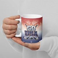 Custom USA Ice Hockey Team Ceramic Mug Go USA Unique Style