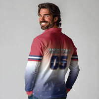 Custom USA Ice Hockey Team Long Sleeve Polo Shirt Go USA Unique Style