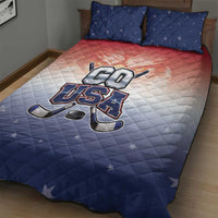 USA Ice Hockey Team Quilt Bed Set Go USA Unique Style