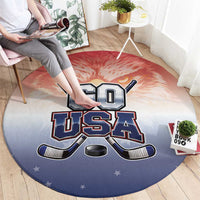 USA Ice Hockey Team Round Carpet Go USA Unique Style