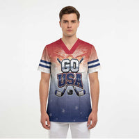 Custom USA Ice Hockey Team Scrub Top Go USA Unique Style