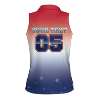 Custom USA Ice Hockey Team Women Sleeveless Polo Shirt Go USA Unique Style