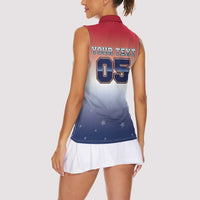 Custom USA Ice Hockey Team Women Sleeveless Polo Shirt Go USA Unique Style