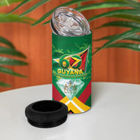 Guyana 60th Independence Diamond Jubilee 4 in 1 Can Cooler Tumbler