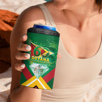 Guyana 60th Independence Diamond Jubilee 4 in 1 Can Cooler Tumbler