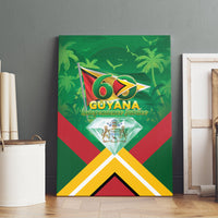 Guyana 60th Independence Diamond Jubilee Canvas Wall Art