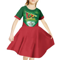 Guyana 60th Independence Diamond Jubilee Kid Short Sleeve Dress
