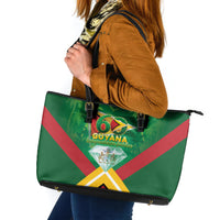 Guyana 60th Independence Diamond Jubilee Leather Tote Bag