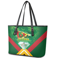 Guyana 60th Independence Diamond Jubilee Leather Tote Bag