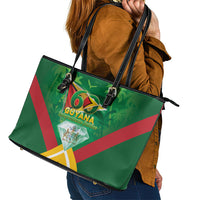 Guyana 60th Independence Diamond Jubilee Leather Tote Bag