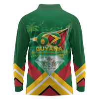 Guyana 60th Independence Diamond Jubilee Long Sleeve Polo Shirt