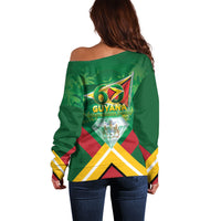 Guyana 60th Independence Diamond Jubilee Off Shoulder Sweater