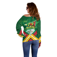 Guyana 60th Independence Diamond Jubilee Off Shoulder Sweater