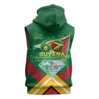 Guyana 60th Independence Diamond Jubilee Sleeveless Zip Hoodie