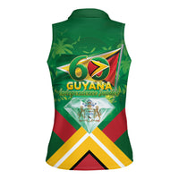 Guyana 60th Independence Diamond Jubilee Women Sleeveless Polo Shirt