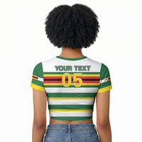 Zimbabwe Rugby Custom Raglan Cropped T shirt Sables National Pride