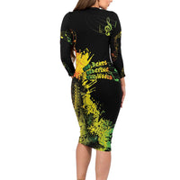 Afro Music Pride Family Matching Long Sleeve Bodycon Dress and Hawaiian Shirt From Our Roots The World Finds Rhythm - Wonder Print Shop