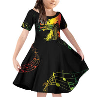 Afro Music Pride Family Matching Off Shoulder Short Dress and Hawaiian Shirt From Our Roots The World Finds Rhythm - Wonder Print Shop