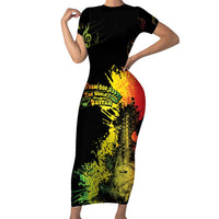 Afro Music Pride Family Matching Short Sleeve Bodycon Dress and Hawaiian Shirt From Our Roots The World Finds Rhythm - Wonder Print Shop