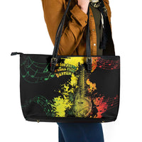 Afro Music Pride Leather Tote Bag From Our Roots The World Finds Rhythm - Wonder Print Shop