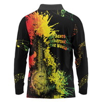 Afro Music Pride Long Sleeve Polo Shirt From Our Roots The World Finds Rhythm - Wonder Print Shop