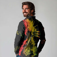 Afro Music Pride Long Sleeve Polo Shirt From Our Roots The World Finds Rhythm - Wonder Print Shop