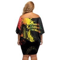 Afro Music Pride Off Shoulder Short Dress From Our Roots The World Finds Rhythm - Wonder Print Shop