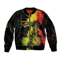 Afro Music Pride Sleeve Zip Bomber Jacket From Our Roots The World Finds Rhythm - Wonder Print Shop