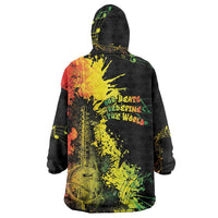 Afro Music Pride Wearable Blanket Hoodie From Our Roots The World Finds Rhythm - Wonder Print Shop