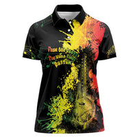 Afro Music Pride Women Polo Shirt From Our Roots The World Finds Rhythm - Wonder Print Shop