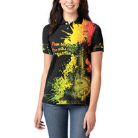 Afro Music Pride Women Polo Shirt From Our Roots The World Finds Rhythm - Wonder Print Shop