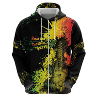 Afro Music Pride Zip Hoodie From Our Roots The World Finds Rhythm - Wonder Print Shop