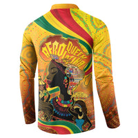 Afro Latina Queen Button Sweatshirt The Beauty Of Black Women - Wonder Print Shop