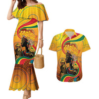 Afro Latina Queen Couples Matching Mermaid Dress and Hawaiian Shirt The Beauty Of Black Women - Wonder Print Shop