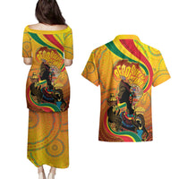 Afro Latina Queen Couples Matching Puletasi and Hawaiian Shirt The Beauty Of Black Women - Wonder Print Shop