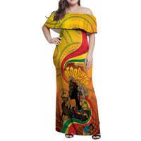 Afro Latina Queen Family Matching Off Shoulder Maxi Dress and Hawaiian Shirt The Beauty Of Black Women - Wonder Print Shop