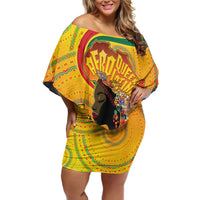 Afro Latina Queen Family Matching Off Shoulder Short Dress and Hawaiian Shirt The Beauty Of Black Women - Wonder Print Shop
