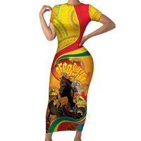 Afro Latina Queen Family Matching Short Sleeve Bodycon Dress and Hawaiian Shirt The Beauty Of Black Women - Wonder Print Shop