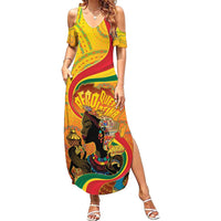 Afro Latina Queen Family Matching Summer Maxi Dress and Hawaiian Shirt The Beauty Of Black Women - Wonder Print Shop