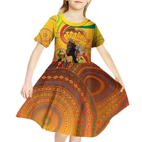 Afro Latina Queen Kid Short Sleeve Dress The Beauty Of Black Women - Wonder Print Shop