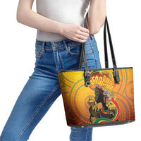 Afro Latina Queen Leather Tote Bag The Beauty Of Black Women - Wonder Print Shop